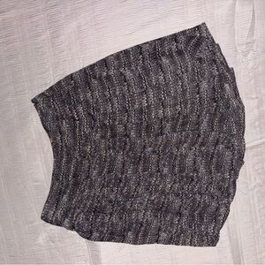 Tory Burch Black and White Scallop-Print Knit Skirt